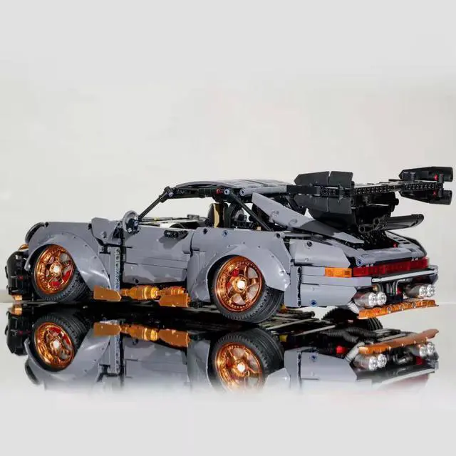 Alt view image 6 of 7 - 1:10 Scale Porsche 964 Performance Race Car Building Blocks 2435PCS Gray