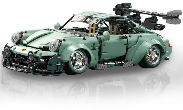 Alt view image 4 of 7 - Porsche 964 Model Car Building Kit Performance Race Car Building Blocks 2435PCS