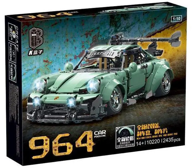 Alt view image 2 of 7 - Porsche 964 Model Car Building Kit Performance Race Car Building Blocks 2435PCS