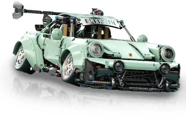 Alt view image 3 of 7 - Porsche 964 Model Car Building Kit Performance Race Car Building Blocks 2435PCS
