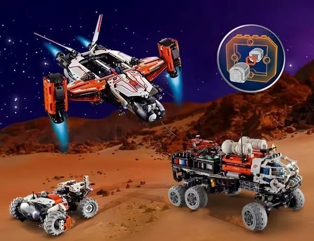 Alt view image 7 of 7 - Unbranded Space Theme Building Bloacks Playset Heavy Cargo Spaceship 1365 PCS