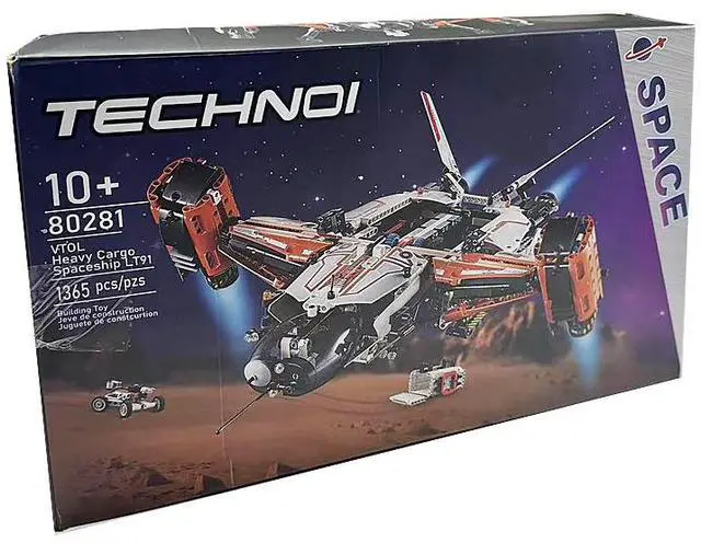 Alt view image 3 of 7 - Unbranded Space Theme Building Bloacks Playset Heavy Cargo Spaceship 1365 PCS