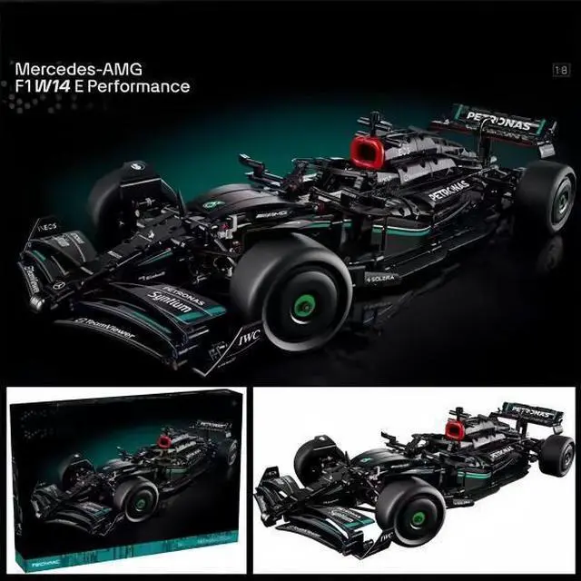 Alt view image 5 of 7 - Unbranded Mercedes-AMG F1 W14 E Performance Race Car Building Blocks 1642 PCS