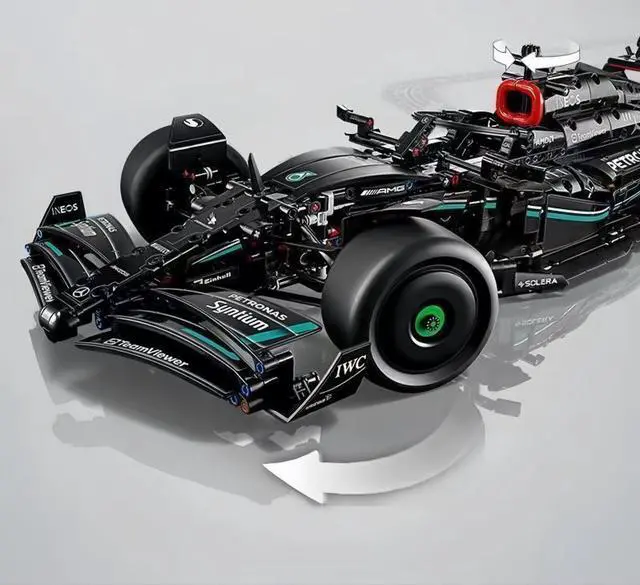 Alt view image 6 of 7 - Unbranded Mercedes-AMG F1 W14 E Performance Race Car Building Blocks 1642 PCS