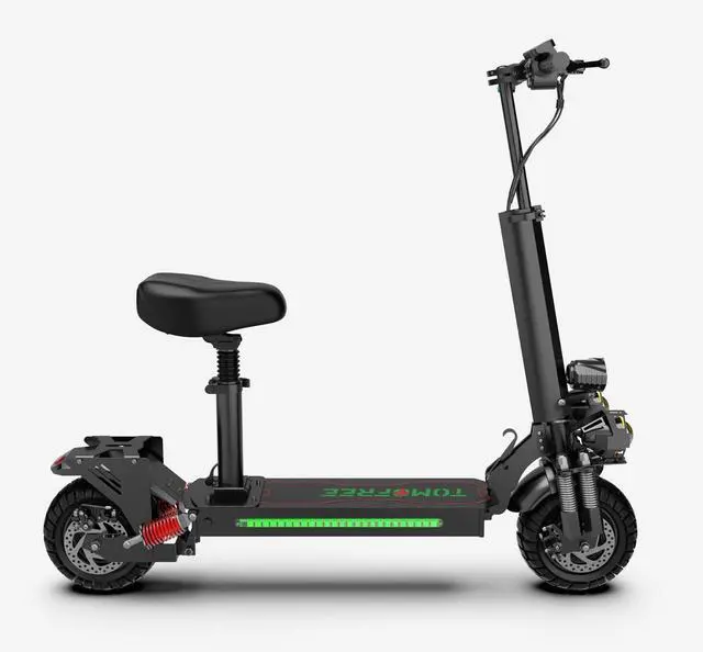 Alt view image 3 of 7 - ES10 Electric Scooter for Adults with Seat 1500W Dual Motors,31MPH Speed,31Miles Range,11" Off Road Tires for Commuting