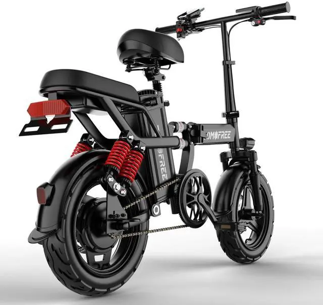 Alt view image 3 of 7 - Tomofree Foldable Ebikes For Adults, 500W Motor 3- Speed 25MPH, PAS 40Miles Range, 48V 20AH Battery With 14" Tire City Commuter E-Bike