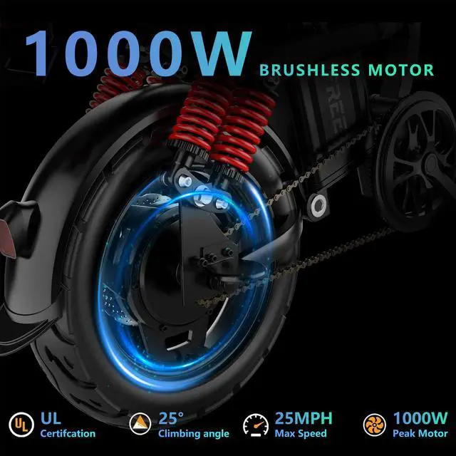 Alt view image 4 of 7 - Tomofree Foldable Ebikes For Adults, 500W Motor 3- Speed 25MPH, PAS 40Miles Range, 48V 20AH Battery With 14" Tire City Commuter E-Bike