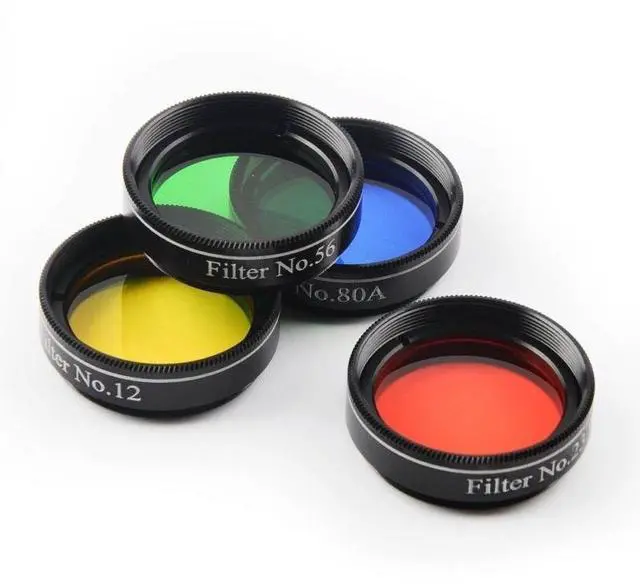 Alt view image 2 of 7 - Solomark 1.25 Inch 4pcs Color Filter Set for Telescope Eyepiece