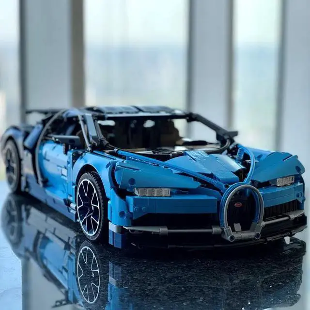 Main image of Unbranded Bugatti Race Car Building Kit Engineering Toy Collectible Sports Car