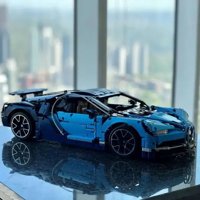 Alt view image 3 of 7 - Unbranded Bugatti Race Car Building Kit Engineering Toy Collectible Sports Car