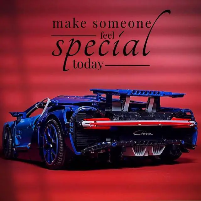 Alt view image 7 of 7 - Unbranded Bugatti Race Car Building Kit Engineering Toy Collectible Sports Car