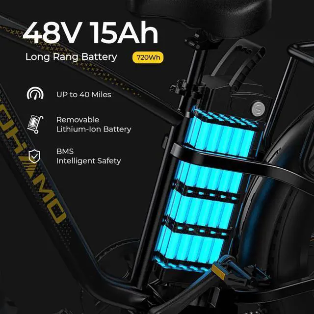 Alt view image 3 of 7 - SOHAMO M3 20'' Foldable Electric Bike Bicycle 28Mph 
48V 15Ah Removable Battery 40Miles