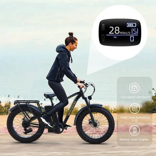 Alt view image 2 of 7 - SOHAMO M3 20'' Foldable Electric Bike Bicycle 28Mph 
48V 15Ah Removable Battery 40Miles