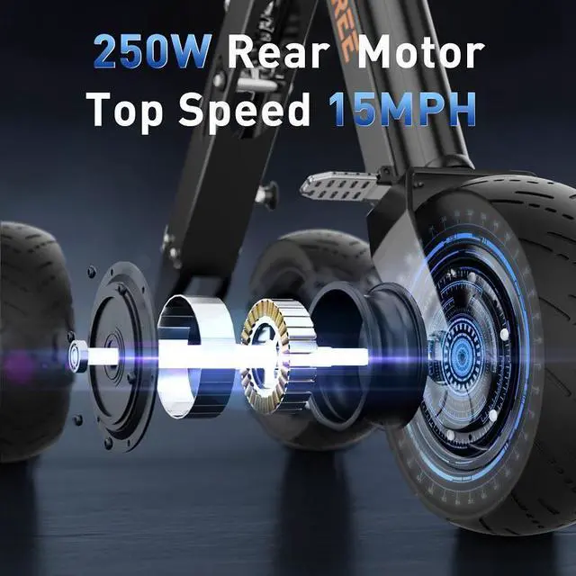 Alt view image 2 of 7 - K7Pro 3 Wheel Foldable E-Scooter 36V 7.5AH Battery 250W Motor 15Mph 15.5Miles