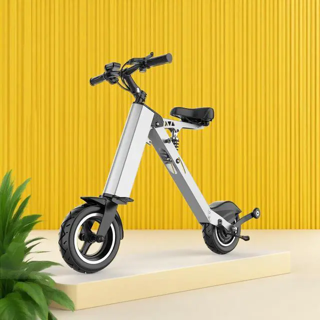 Alt view image 2 of 7 - Foldable Electric Commuter Scooter With 36V 7.5AH Battery, 250W Motor, 15Mph, 15 Miles, 10'' Tires