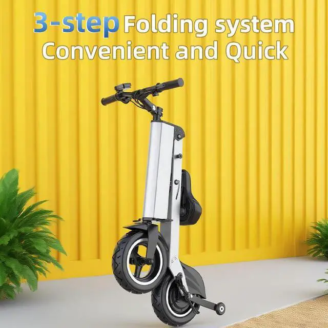 Alt view image 6 of 7 - Foldable Electric Commuter Scooter With 36V 7.5AH Battery, 250W Motor, 15Mph, 15 Miles, 10'' Tires