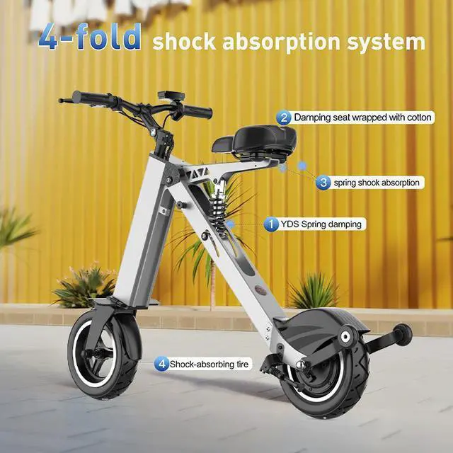 Alt view image 7 of 7 - Foldable Electric Commuter Scooter With 36V 7.5AH Battery, 250W Motor, 15Mph, 15 Miles, 10'' Tires