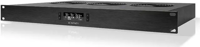 Main image of AC Infinity CLOUDPLATE T2, Rack Mount Fan 1U, Top Exhaust Airflow, for Cooling AV, Home Theater, Network 19 Racks