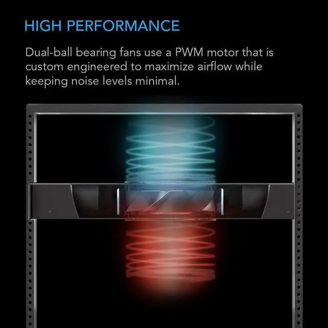 Alt view image 4 of 7 - AC Infinity CLOUDPLATE T2, Rack Mount Fan 1U, Top Exhaust Airflow, for Cooling AV, Home Theater, Network 19 Racks