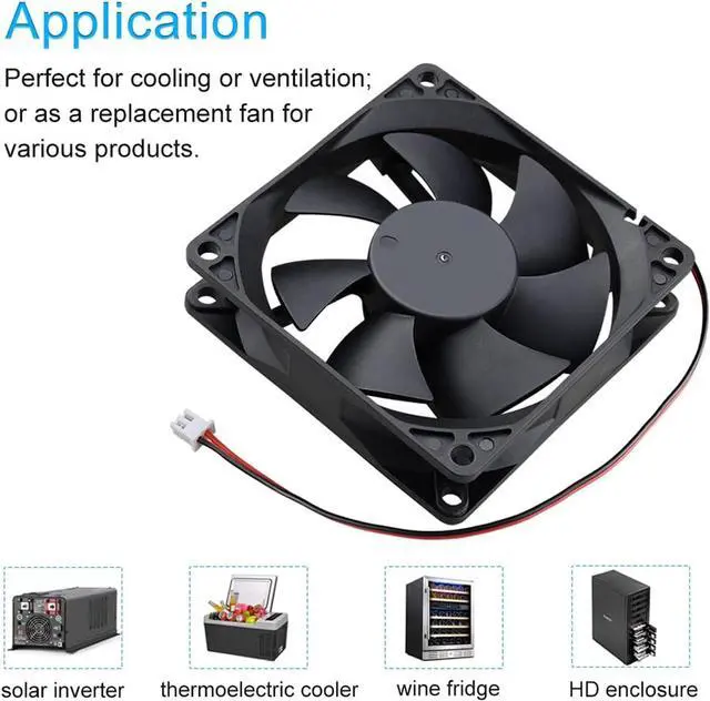 Alt view image 6 of 7 - GDSTIME 80mm x 20mm Fan, 80mm 24V Dc Brushless Cooling Fan