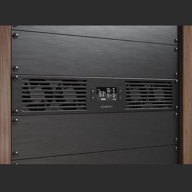 Alt view image 7 of 7 - AC Infinity CLOUDPLATE T7, Rack Mount Fan Panel 2U, Exhaust Airflow, for Cooling AV, Home Theater, Network 19 Racks