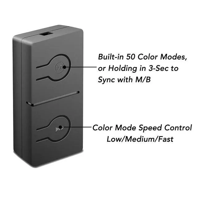 Alt view image 4 of 6 - 12V to 5V RGB Converter, 3-Way Splitter, SATA Connector, 50 Color Modes, 100x 5V LEDs
