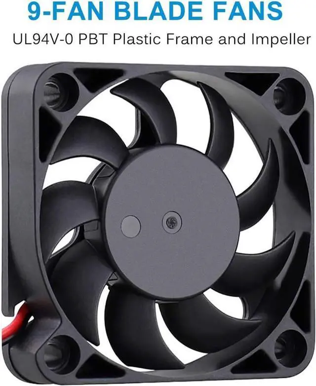 Alt view image 5 of 7 - GDSTIME 50mm x 50mm x 12mm 24v Dual Ball Bearing Brushless Cooling Fan