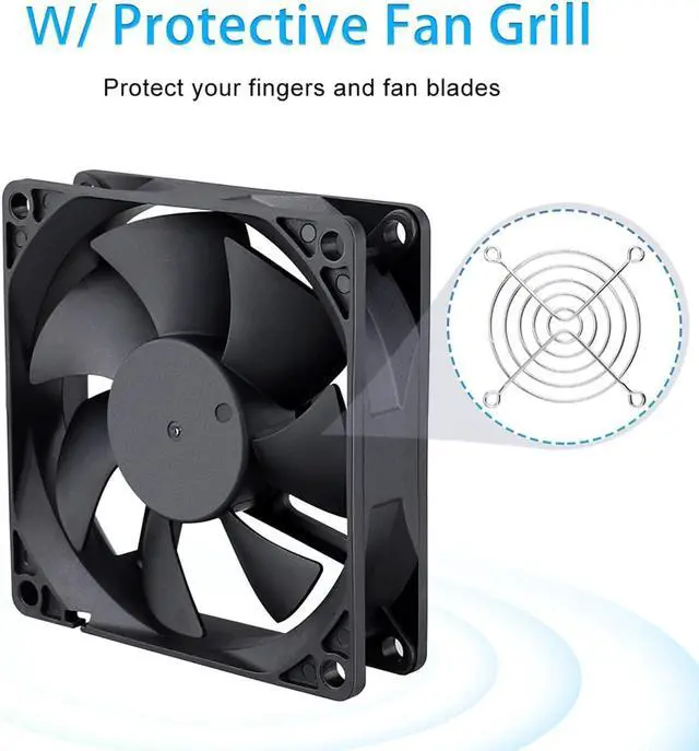 Alt view image 4 of 7 - GDSTIME 80mm x 20mm Fan, 80mm 24V Dc Brushless Cooling Fan