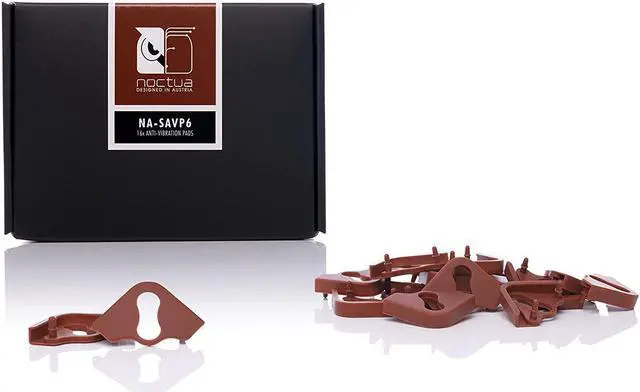 Alt view image 2 of 4 - Noctua NA-SAVP6, Anti-Vibration Pads for 200mm Noctua Fans (16-Pack, Brown)
