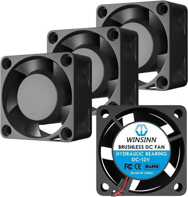Main image of WINSINN 40mm Fan 12V, 3D Printer Micro 12 Volt Fans 4020 Hydraulic Bearing, Brushless Cooling 40mmx20mm 2PIN (Pack of 4Pcs)