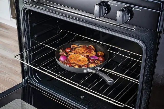 Alt view image 7 of 7 - Calphalon 10-Piece Non-Stick Kitchen Cookware Set Black Pots & Pans with Stay-Cool Stainless Steel Handles Hard-Anodized Aluminum for Even Heating