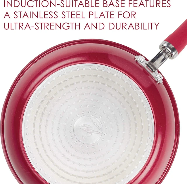 Alt view image 3 of 4 - Rachael Ray Create Delicious Nonstick Wok/Stir Fry Pan/Wok Pan - 14.25 Inch, Red Shimmer