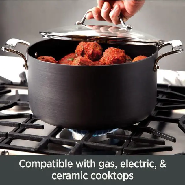 Alt view image 3 of 7 - All-Clad Essentials Hard Anodized Nonstick Fry Pan Set 2 Piece, 8, 10,5 Inch Oven Broiler Safe 500F, Lid Safe 350F Pots and Pans, Cookware Black