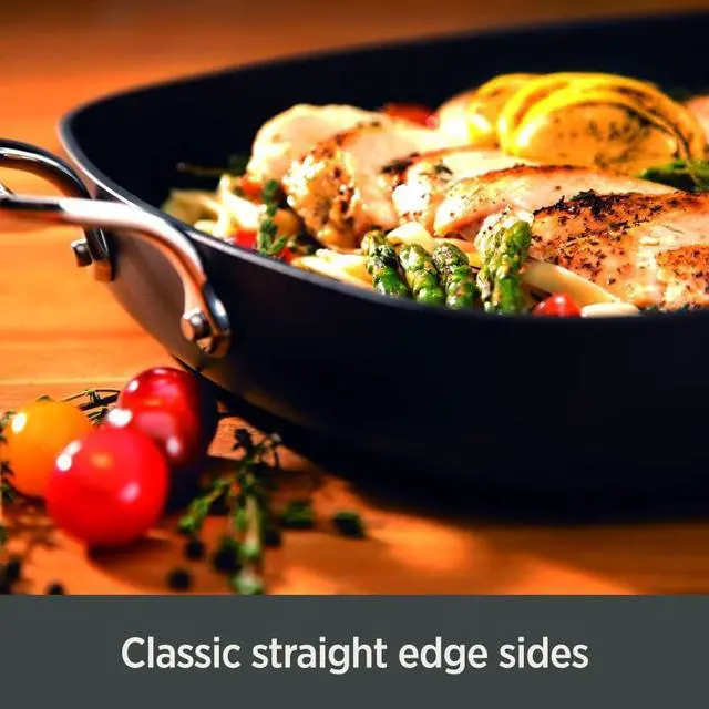Alt view image 5 of 7 - All-Clad Essentials Hard Anodized Nonstick Fry Pan Set 2 Piece, 8, 10,5 Inch Oven Broiler Safe 500F, Lid Safe 350F Pots and Pans, Cookware Black