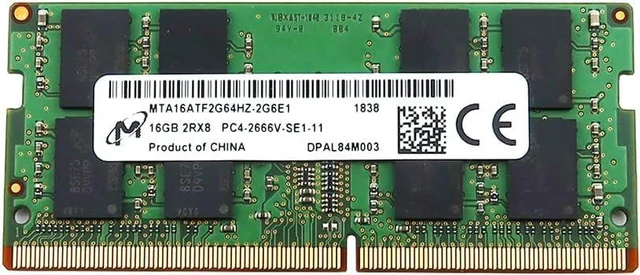 Main image of Micron MTA16ATF2G64HZ-2G6E1 Memory Module DDR4 SDRAM 16GB PC4-2666V-SE1-11 260-SODIMM