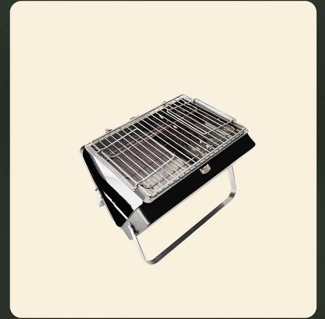 Alt view image 2 of 4 - Youpin Easily Assembled Stainless Steel Foldable Picnic Grill BBQ Grill Portable Charcoal