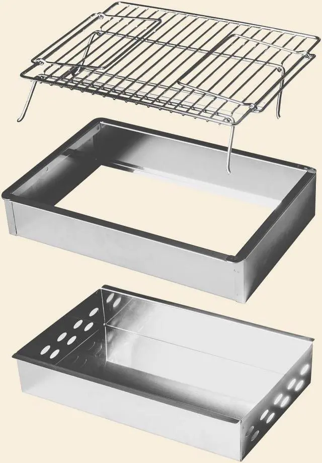 Alt view image 4 of 4 - Youpin Easily Assembled Stainless Steel Foldable Picnic Grill BBQ Grill Portable Charcoal
