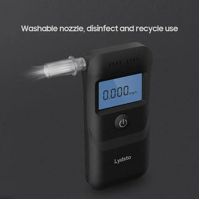 Alt view image 5 of 5 - Lydsto Alcohol Tester High Accuracy Portable Breathalyzer for the Drunk Drivers LCD Display/Buzzer Alarm/Three Unit