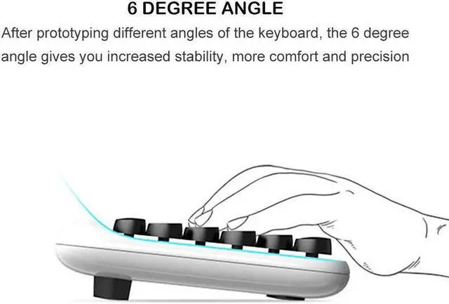 Alt view image 7 of 7 - Lofree Dot Retro Exterior White Backlit LED Light Multi-System Compatible with USB Wired and Bluetooth Mechanical Keyboard - Blue