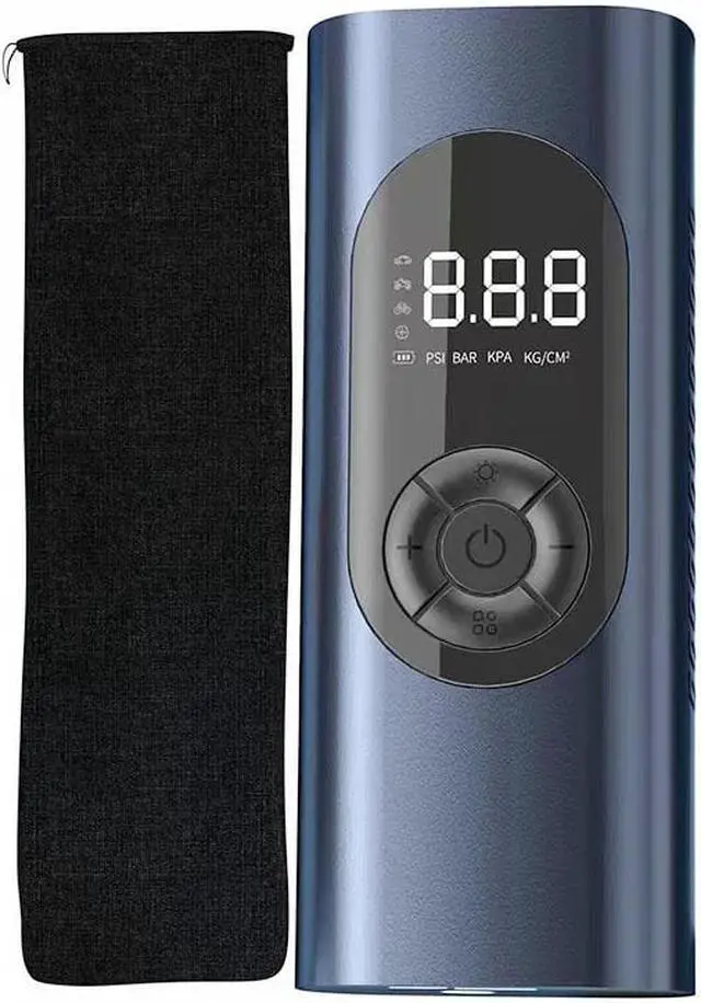 Main image of 12V 150PSI Cordless Car Tire Pump USB Charged 6000mAh Battery Mini Digital Inflatable Pump Tire Inflator Portable Air Compressor Blue