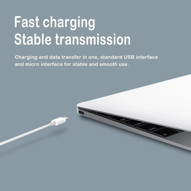 Alt view image 2 of 5 - USB-C Data Charging Cable with Fast Number Charging High Data Transmission 3.3ft for Xiaomi 10/10pro Redmi 10X Original White