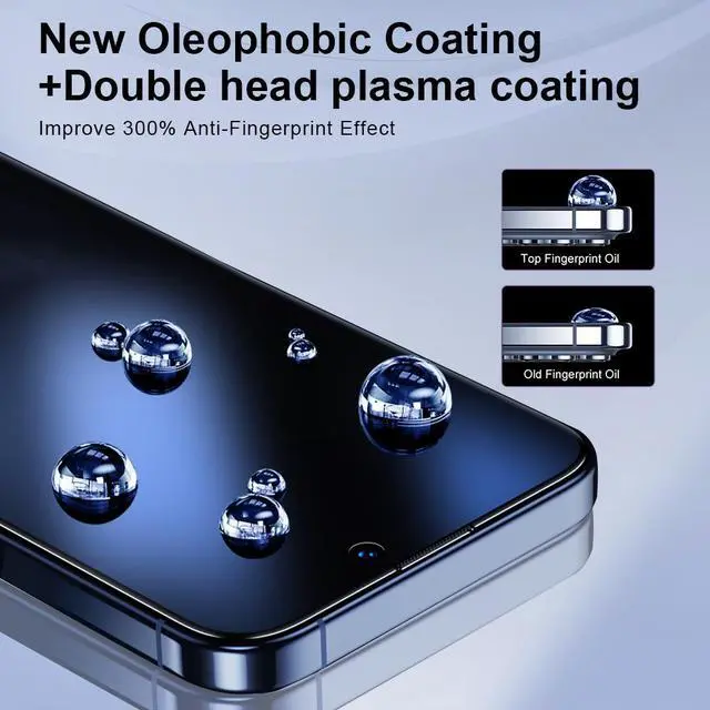 Alt view image 2 of 6 - SHANJIGUANG HD Tempered Glass Screen Protector 1pc,Automatic Dust Removal Free of Bubbles Easy to Install Dust-Proof Compatible with iPhone15/16,15pro/16pro iPhone16plus HD 1PC