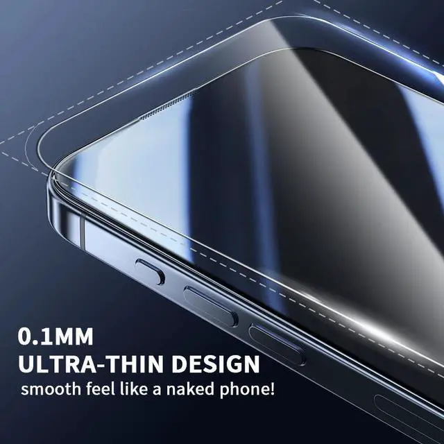 Alt view image 3 of 7 - SHANJIGUANG iPhone Screen Protector HD for 15/16,15pro/16pro max 2 packs, Automatic Dust Tempered Film Removal Free of Bubbles Easy to Install Dust-Proof iPhone16pro HD 2pcs