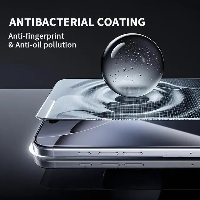 Alt view image 5 of 7 - SHANJIGUANG iPhone Screen Protector HD for 15/16,15pro/16pro max 2 packs, Automatic Dust Tempered Film Removal Free of Bubbles Easy to Install Dust-Proof iPhone16pro HD 2pcs