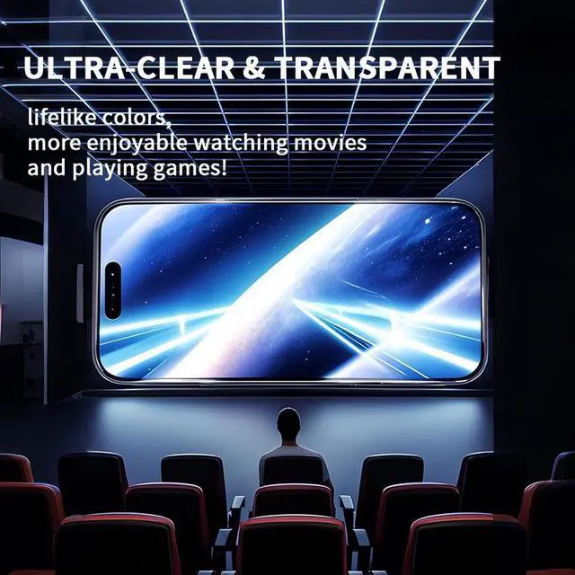 Alt view image 6 of 7 - SHANJIGUANG iPhone Screen Protector HD for 15/16,15pro/16pro max 2 packs, Automatic Dust Tempered Film Removal Free of Bubbles Easy to Install Dust-Proof iPhone16pro HD 2pcs