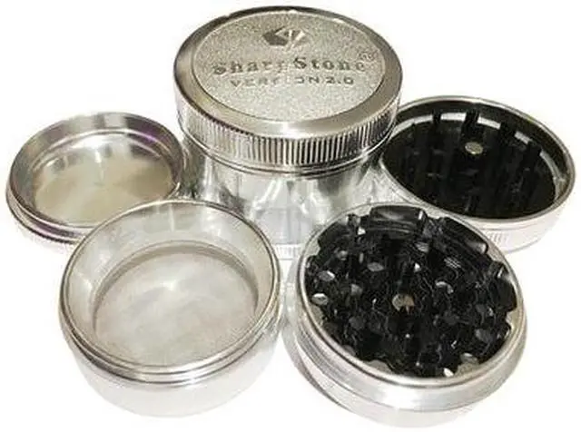 Main image of SharpStone Version 2.0 (2.5" Inch) Hard Top Shredder - 4pc, Large, Silver