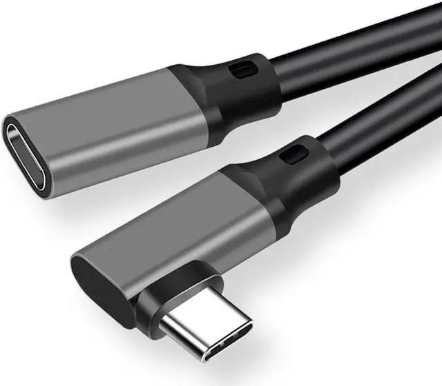 Main image of USB Type C Extension Cable 1.6Ft/0.5M 10Gbps USB 3.2 Type C Male to Female Extender Cord 100W 5A Fast Charging Compatible with Laptop Tablet Mobile Phone Switch Grey