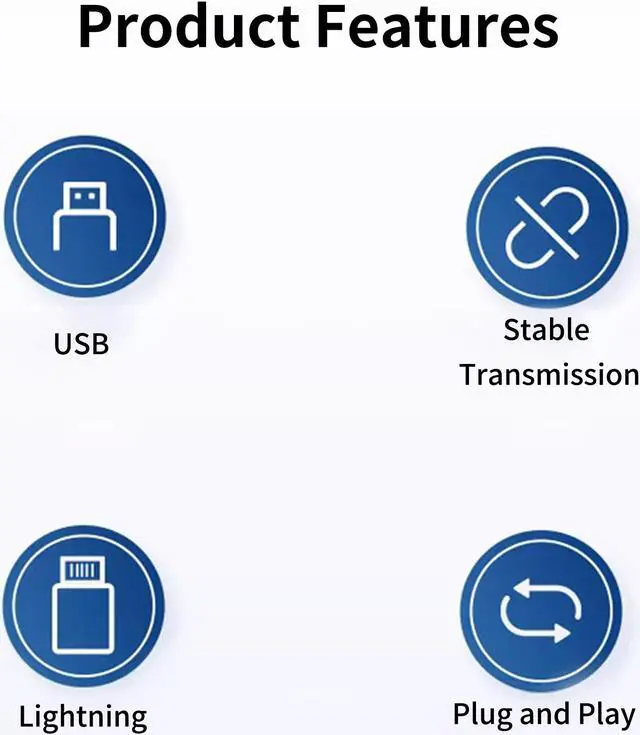 Alt view image 6 of 7 - Lightning Male to USB Female OTG Adapter PD 20W Fast Charging Adapter Connector Convertor for iPhone 14 13 iPad U Disk Mouse Keyboard Hubs Silver