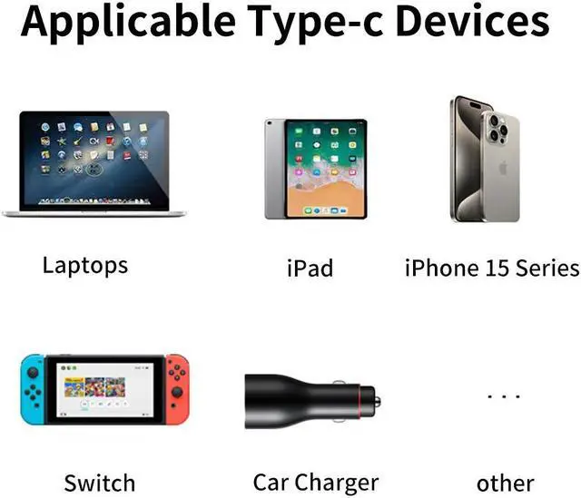 Alt view image 6 of 7 - USB C Male to Lightning Female Adapter 2 Pack Fast Charging and Data Sync for iPhone 15 Series iPad Switch Laptop Other Type C Device Not OTG Whrite No Keychain