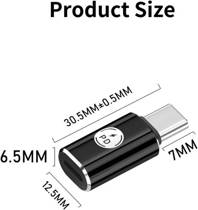 Alt view image 6 of 6 - Lightning to USB C Adapter 2Pack 27W Fast Charging and Data Transfer for iPhone 15 Series iPad MacBook Other Type C Device Not OTG